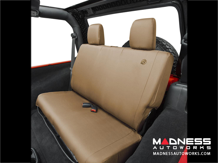 Jeep Wrangler Unlimited Rear Seat Covers by Bestop - Tan